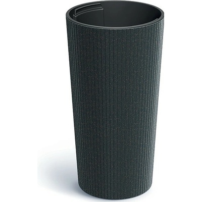 Prosperplast Kvetináč Lamie Štíhly Eco Drevo antracit, 25 cm