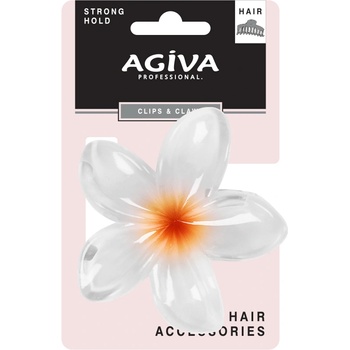 Image 1 of Agiva Professional Шнола за коса, цвете, 8 cm, бяла