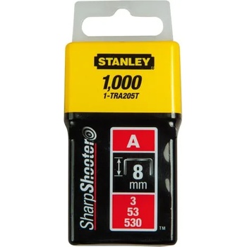 STANLEY Скоби за такер 8мм, 1000 бр. , Тип A 53, Stanley 1-TRA205T (Stanley 1-TRA205T)