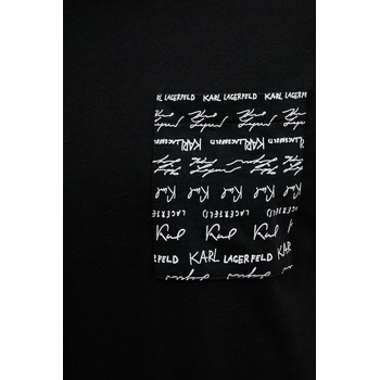Karl Lagerfeld Памучна тениска Karl Lagerfeld в черно с принт 553225.755041 (553225.755041)