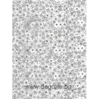 Фолио Звезди сребрист металик