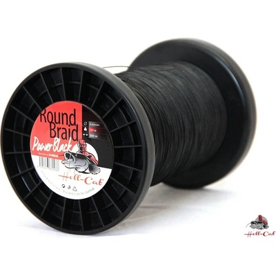 Hell-Cat šnúra Round Braid Power Black 1000m 0,60mm 75kg