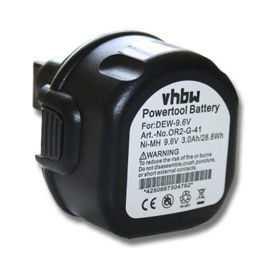 VHBW Батерия за DeWalt DW902 / DW955K / Black & Decker CD9600K / PS3200, 9.6 V, 3.0 Ah (800103117)