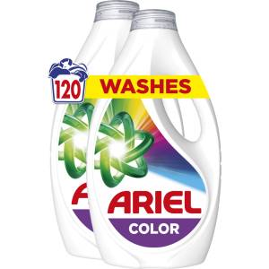 Ariel Течен перилен препарат Ariel - Color, за цветни тъкани, 2 х 60 пранета (1100039051)