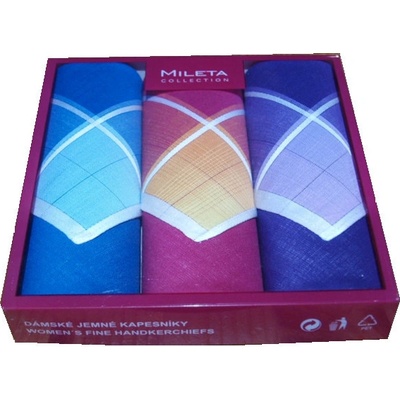 Bavlněné dámské kapesníky 3ks Mileta – Zboží Dáma