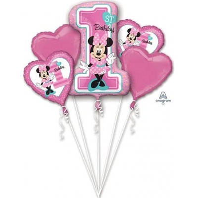 Sada foliových balonků 1st birthday Minnie