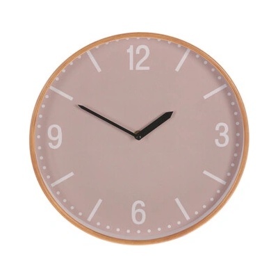 Nástenné hodiny drevené, priemer 32 cm