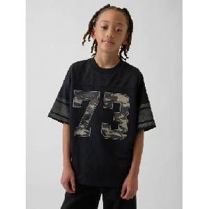 GAP Детска мрежеста oversize тениска GAP GAP | Cheren | Момчешки | XS