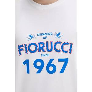 Fiorucci Памучна тениска White Dreaming 1967 Print Boxy Fit T-Shirt (M02SMTSH103CJ01WH08)