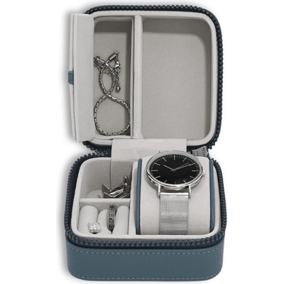 Stackers cestovní šperkovnice na hodinky a šperky blue canvas Watch & Jewellery box modrá 76401