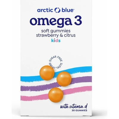 Arctic blue® Kids Omega 3 30 gummies 250mg DHA 70mg EPA and Vitamin D 200IU