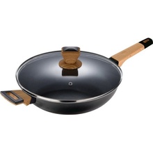 Bergner Pánev hluboká s nepřilnavým povrchem a poklicí 28 cm Earth Black BG-34628-BK