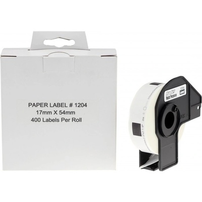 CDRmarket TBBRDK11204 pro Kompatibilní role etiket pro Brother DK-11204, 17mm x 54mm, 400 etiket biela