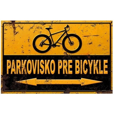 Parkovisko pre bicykle - ceduľa 30cm x 20cm Plechová tabuľa