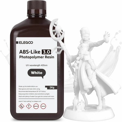 Elegoo ABS-like Resin V3.0 2KG White 50.103.0190 – Hledejceny.cz