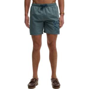 Superdry Бански гащета Superdry Printed Logo 16 swimming shorts - Green (Stormy Weather Blue)