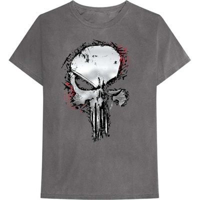 Marvel tričko Punisher Metallic Skull šedé