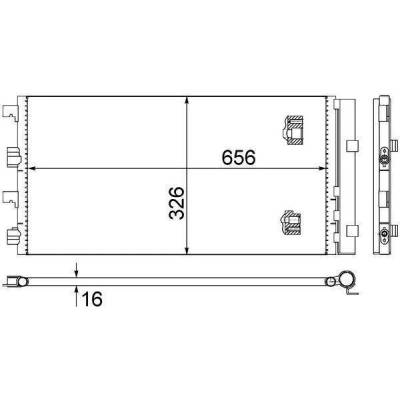 Kondenzátor, klimatizace MAHLE AC 724 000S (AC724000S)
