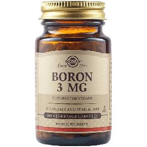Solgar Boron, 3 mg, 100 растителни капсули, Solgar