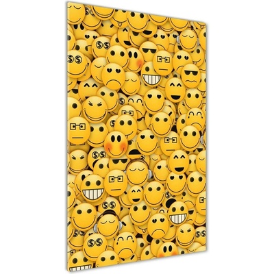 Vertikálny fotoobraz na skle Emotikony 50x100 cm