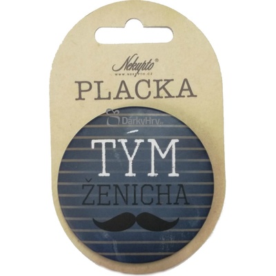 Nekupto placka Tým ženicha 5,5 cm