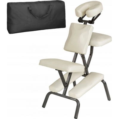 Tectake Masážna stolička 401184 ecru