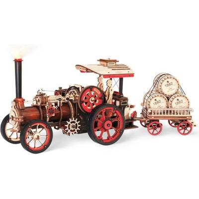 ROBOTIME Rokr 3D dřevěné puzzle Parní stroj 469 ks
