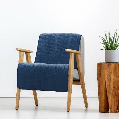 Takoy PREMIUM prehoz na kreslo SOFIA 70x160 cm z mäkkého a matného zamatu prešívaný do vzoru rybej kosti-HF-349461 | 70 x 160 cm