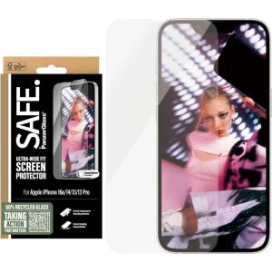 Panzer Стъклен Протектор SAFE за iPhone 16e/ 17e /14/13/13 Pro, Ultra-Wide Fit