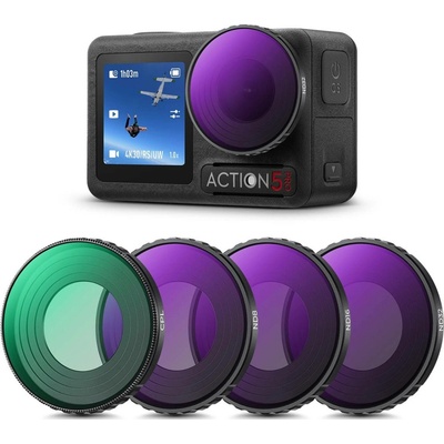 KF CONCEPT Sada filtrů pro DJI Osmo Action 4/5 Pro (CPL+ND8+ND16+ND32) SKU.2337V1