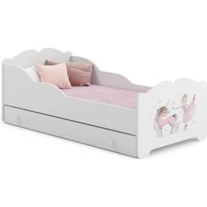 Kobi Детско легло ANNA с принт и чекмедже (160 х 80 см, unicorn)