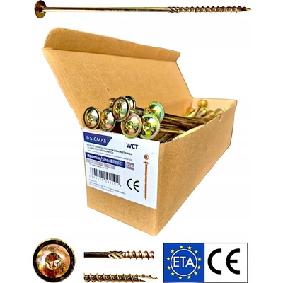 Tesařský vrut SIGMA-FIX 8x360 mm talířový 50 ks