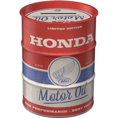 Nostalgic Art Plechová Pokladnička Barel Honda Motor Oil