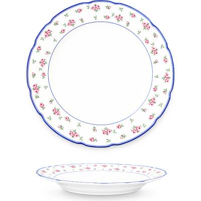 Thun 1794 Rose klubový talíř s dekorem růžička porcelánový