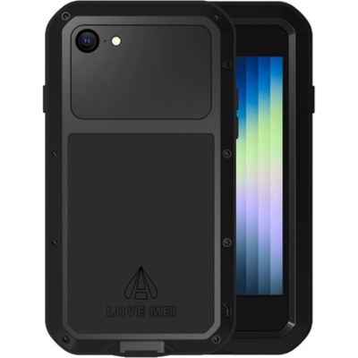 LOVE MEI extra odolné pouzdro proti nárazu, vodě a prachu pro iPhone 7 / 8 / SE (2020/2022) - černé