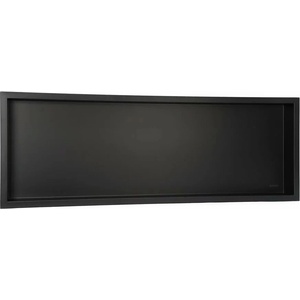 BALNEO Wall-Box правоъгълен вграден рафт 90x30x7 см, четкано черно (OB-BL5)