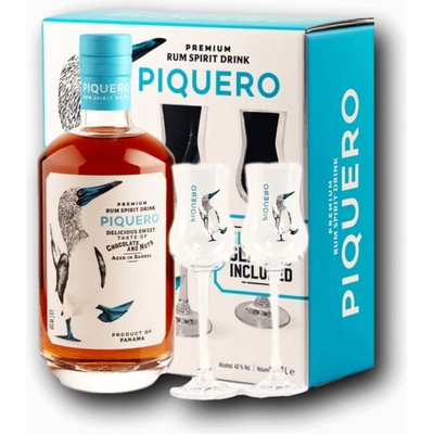 Piquero 40% 0,7 l (darčekové balenie 2 poháre)