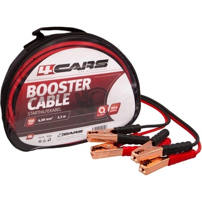 4CARS Štartovací kábel 300AMP, 4.0MM2, 2.5M (677)