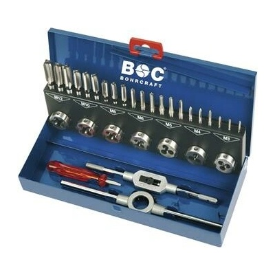 BOHRCRAFT sada pro řezání závitů GS 25 DIN 352 HSS-G M3-M12 31-díl