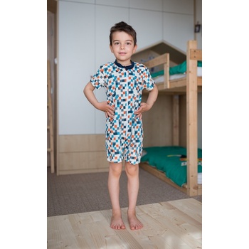 Detský overal krátky džínsove hviezdy