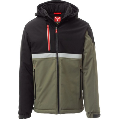 Payper WISE PAD Zateplená softshellová bunda Military green Black
