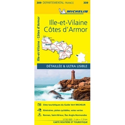 mapa Cotes-d'Armor,Ille-et-Vilaine 1:150 t.