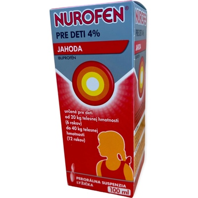 Nurofen pre deti 4% jahoda sus.por.1 x 100 ml/4,0 g