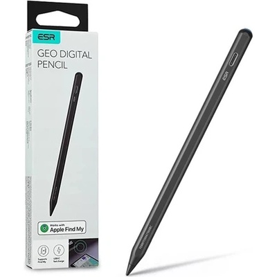 ESR Stylus Pen активна писалка за рисуване, водене на бележки, Apple iPad Air, iPad Mini (A17), iPad Pro след 2018 г. , черна (ES252154)