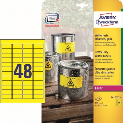 Avery Zweckform 20 listů, A4, žluté L6103-20 – Zboží Mobilmania