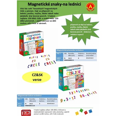 Pexi magnetické číslice na lednici
