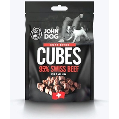 John Dog Soft Bites Cubes Beef 95% pochoutka pro psy 120 g