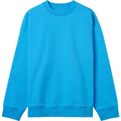 TRUE BLANKS mikina Contemporary Mens Boxy Sweater Tyrkysová