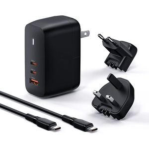 Xmart Комплект Зарядно устройство Xmart 2 x Type-C и 1 x USB GaN 65W и Кабел Type-C към Type-C 2.0 м (18516)