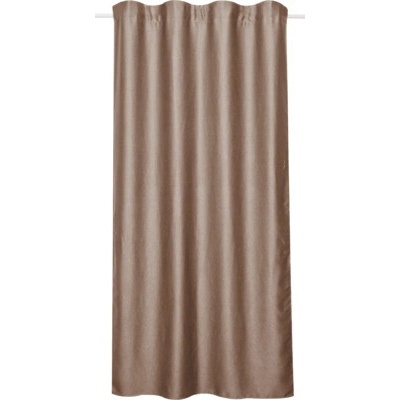 Zatemňovací závěs s řasící páskou Blackout Shine hnědý 245 x 135 cm
